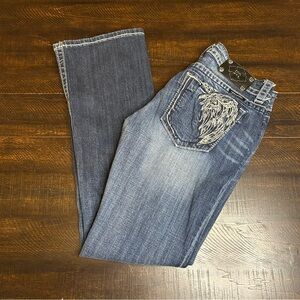 Miss Me Jeans 2000’s Pocket Bling Angel Wing